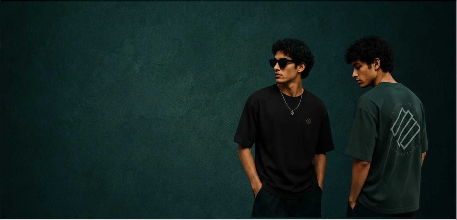 Deep Dye Oversized T-Shirt - Jet Black — Angle 2